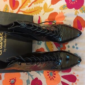Charles David Black crock booties